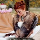 Round pelerine, crystal fox