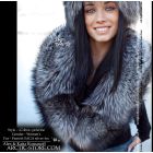 Silver Fox Pelerine - Elegant Women's Cape