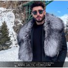 Men's pelerine, Russian silver fox