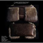 Clutch, Brown Mink model-001
