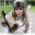 Set Barguzin Sable fur - Headband & Mitts