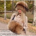 Russian Raccoon set - Hat & Muff