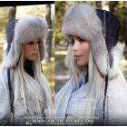 Trapper hat, Polar Fox denim