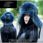Trapper hat, Blue Raccoon fur