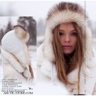 Trapper hat, Canadian Coon white