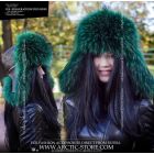 Trapper hat, Raccoon Green