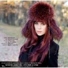 Trapper hat, Terracotta Raccoon fur