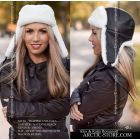 Trapper hat, Beaver sheared white