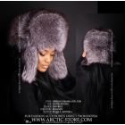 Siberian ushanka, silver/grey fox