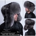 Siberian ushanka, silver/grey fox