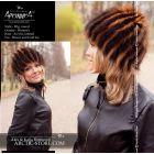 Fur wig, brown & red fox