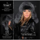 Zimushka with poms, blue frost fox