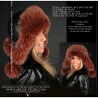 Bomber brown hat - fox fur ushanka - arctic store